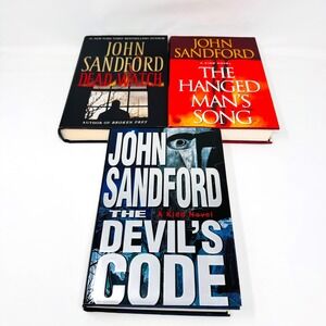 John‎ Sandford 3 Book Lot Hardcover Dead Watch The Hanged Mans Song Devils Code